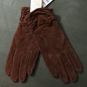 Coldwater Creek Plush Suede Gloves Size Large